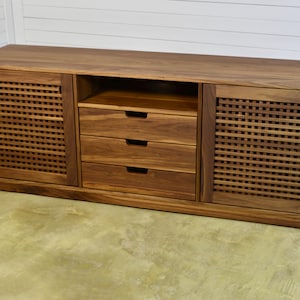 Walnut Sideboard, Mid Century Credenza, Media Cabinet, Sandinavian design