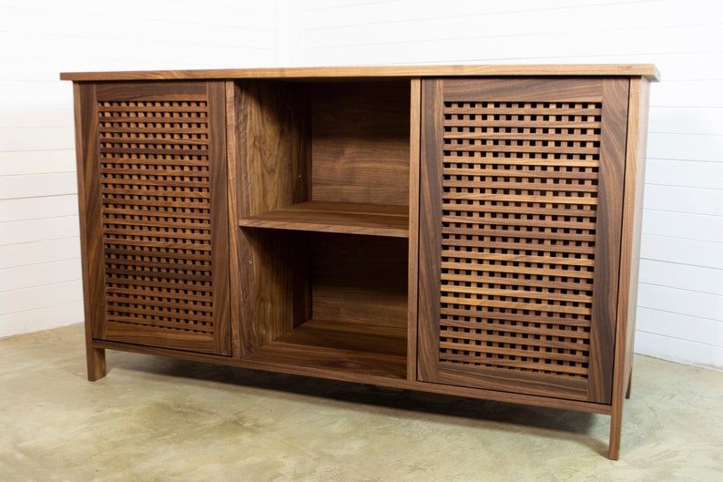 Walnut Sideboard, Mid Century Credenza, Media Cabinet, Sandinavian design image 1