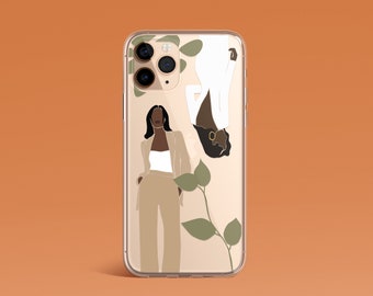 ブラックガール スマホケース、クリア iPhone ケース、iPhone 11 ケース、iPhone XS クリアケース、iPhone 13 ケース、iPhone 14 Pro ケース、iPhone 12 Pro Max ケース