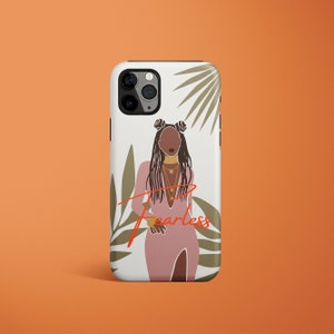 Zwart meisje telefoonhoesje, stoere iPhone Case, Samsung Galaxy Case, iPhone 12 Case, iPhone 12 Pro Case, iPhone 15 Pro Max Case