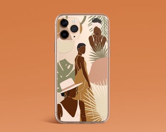 Black Woman Clear Phone Case, iPhone Case, Melanin Gift for Her
