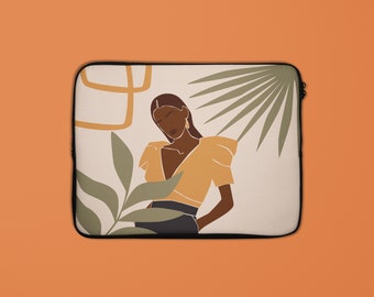 Laptop Sleeve, Laptop Case, Laptop Case Macbook Pro 13, 15 Inch Laptop Sleeve, HP Case, Dell Case, Black Girl Laptop Case