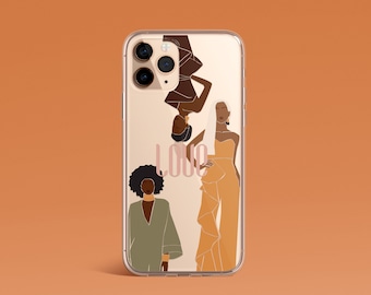 ブラックガール スマホケース、iPhone ケース、iPhone 13 ケース、iPhone ケース 11、iPhone 12 ケース、クリア スマホケース、Samsung ケース、Samsung s21 ケース