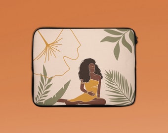 Laptop Sleeve, Laptop Case, Laptop Case Macbook Pro 13, 15 Inch Laptop Sleeve, HP Case, Dell Case, Black Girl Laptop Case