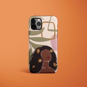 Zwart meisje telefoonhoesje, iPhone 11 Pro Max Case, abstracte iPhone Case, Samsung Case, iPhone 14+ Case Protective, iPhone 13 Pro Max Case