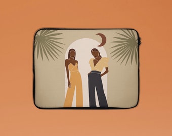 Black Woman Laptop Sleeve, Laptop Case, Laptop Case Macbook Pro 13, Laptop Sleeve 13 Inch, 15 Inch Laptop Sleeve, HP Case, Dell Case