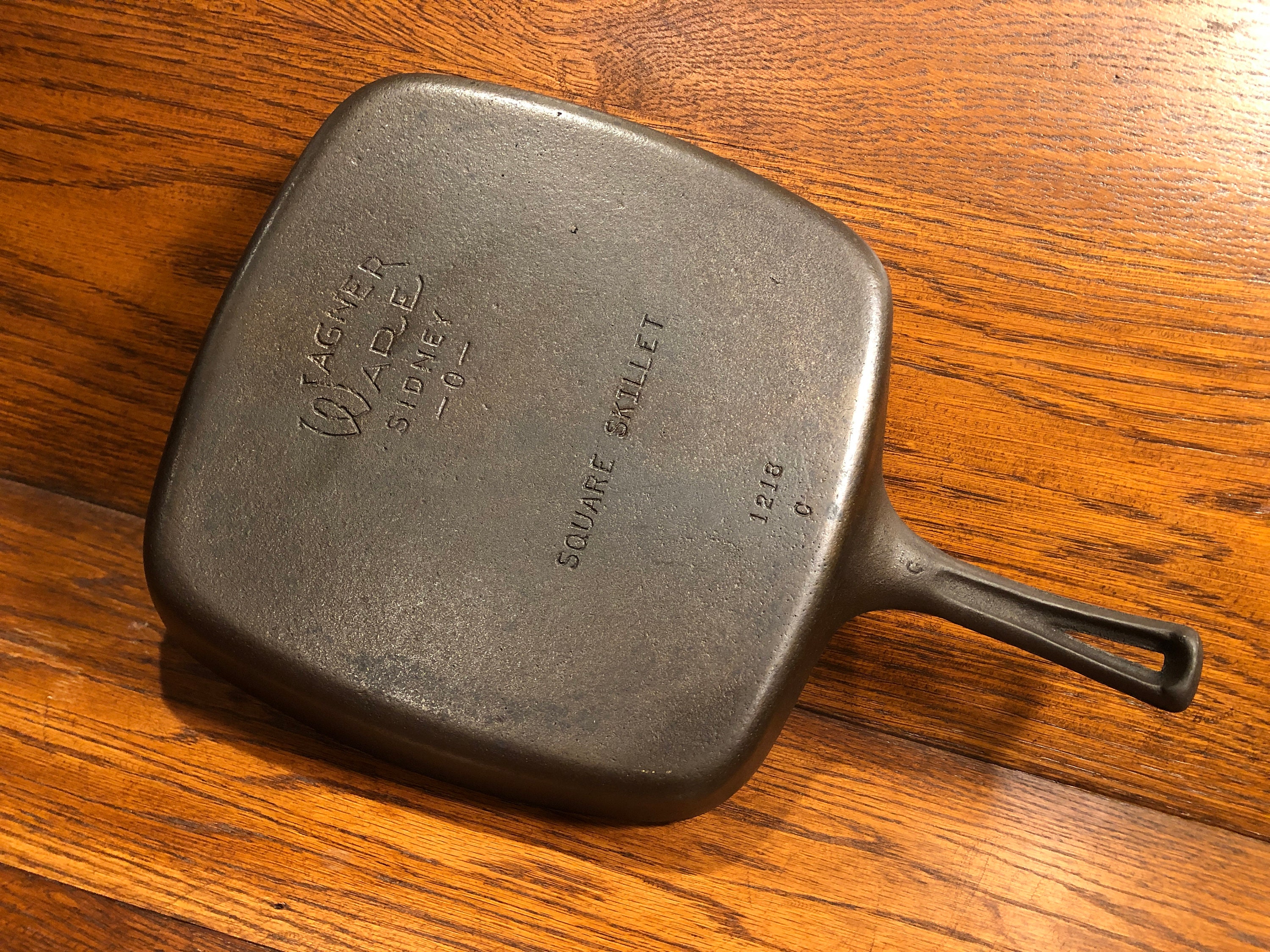 Vintage Wagner Square Cast Iron Skillet Etsy