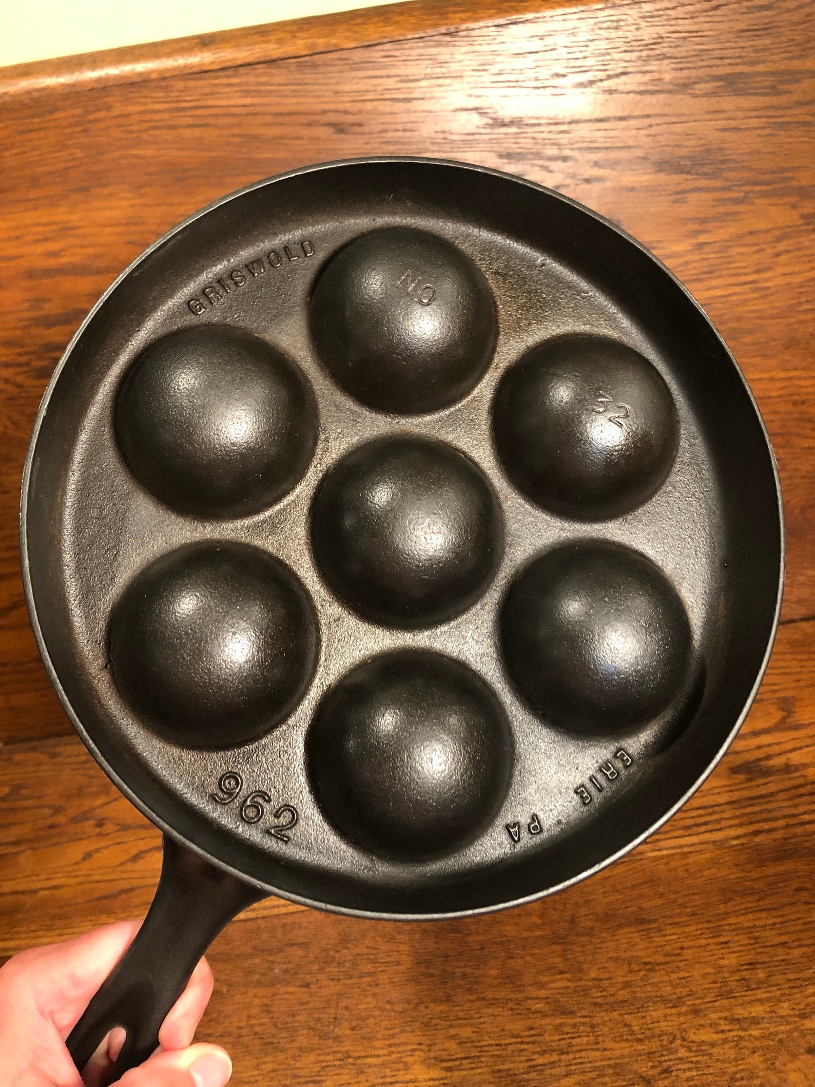 Griswold Aebelskiver Egg Poacher No 32 Cast Iron Erie PA Etsy