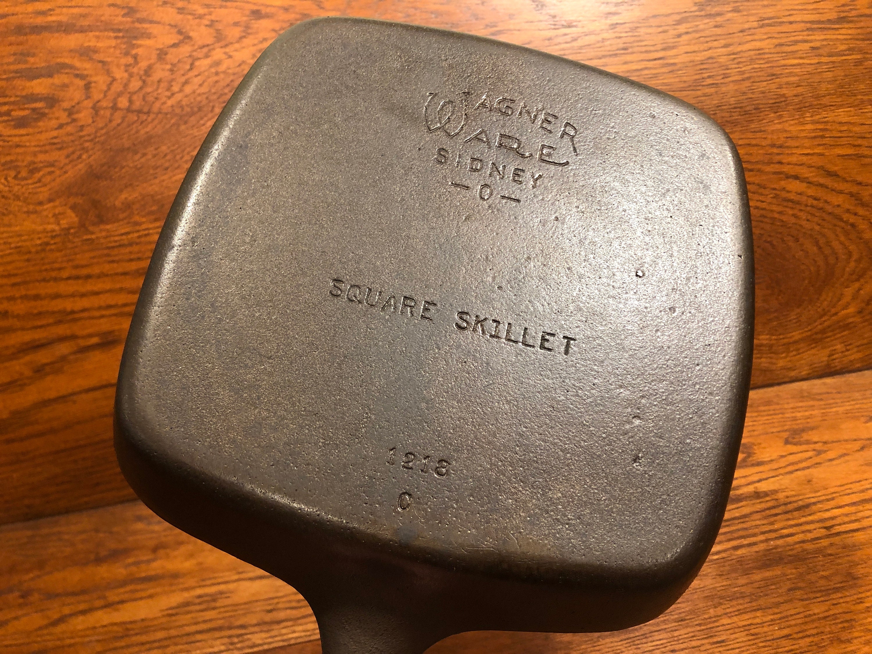 Vintage Wagner Square Cast Iron Skillet Etsy