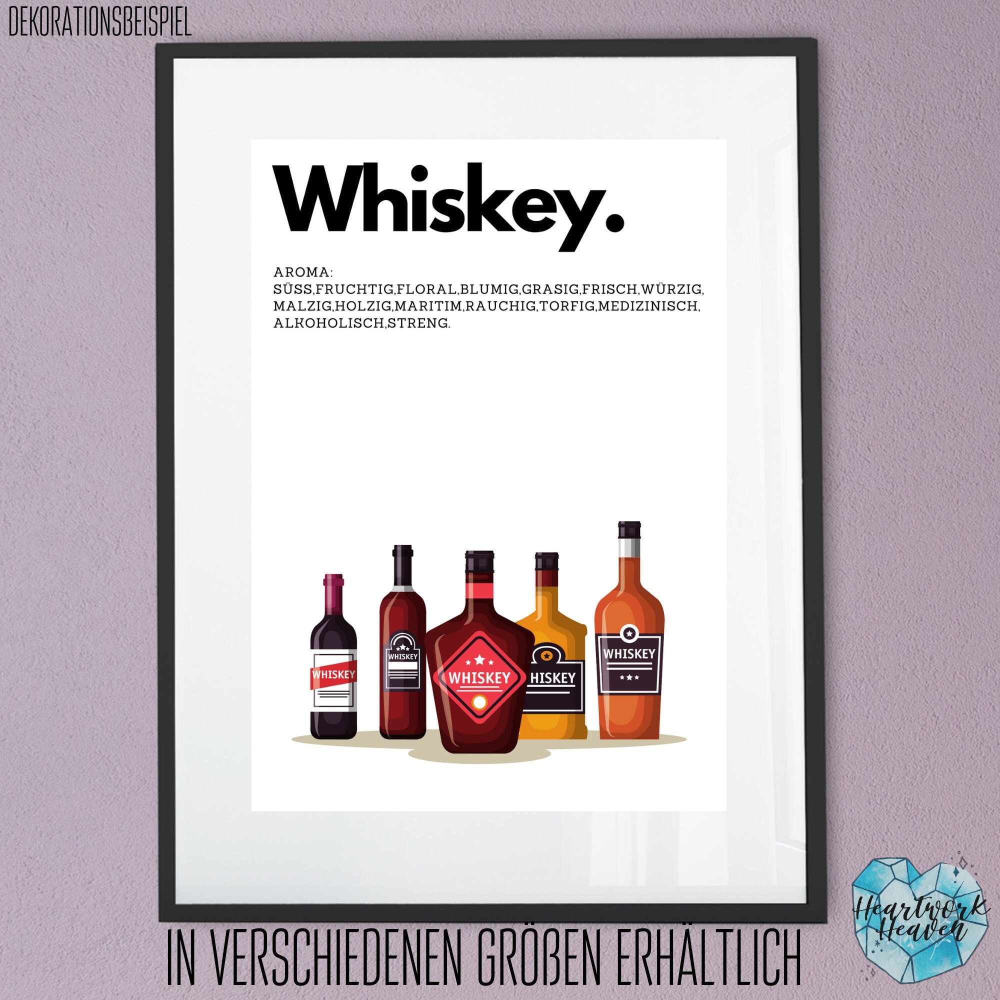 Poster Bild Whiskey für Minibar / Hausbar