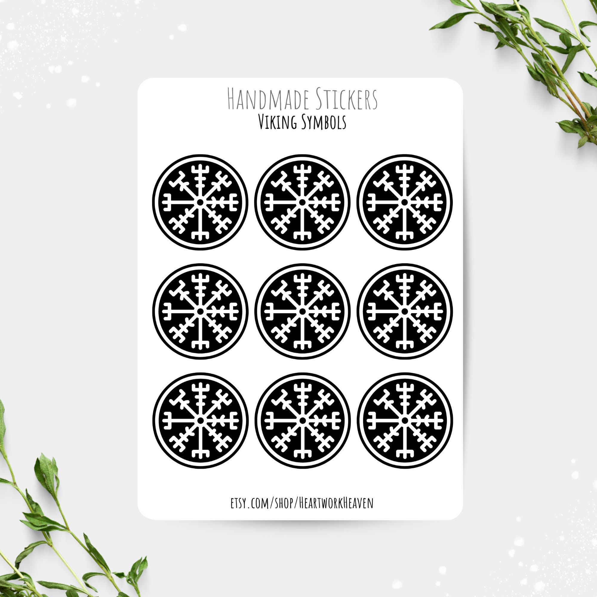 Undead Rune Sticker Sticker Sheet Symbols Runes Viking Norse Mythology Scrapbook Journal ...