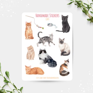 Stickerbogen, Katze, Katzen, Kater, Kätzchen, Planer, Scrapbook, Aufkleber, Vinyl