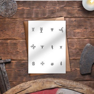 Postkarte Rune Runen Wikinger Keltisch Nordische Mythologie Matt
