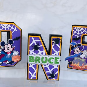 Mickey Halloween 3d Letters / Mickey Birthday / Disney Halloween Decoration / Mickey Halloween Birthday Theme / Halloween Birthday Supplies