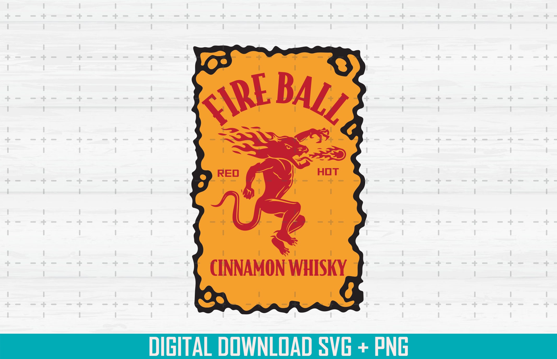 Fireball Cinnamon Whisky SVG PNG alcohol design svg gift | Etsy