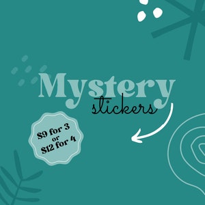 Mystery Sticker Pack, Vinyl Sticker, Surprise Stickers, Random Sticker Pack, Gift For Friend, Mystery