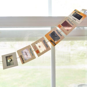 Handmade Vintage Kodak 35mm Photo Slides Strand, 75 Inches Long One of a Kind Found Art, Museum Jewelry Collection Nostalgic Treasures: