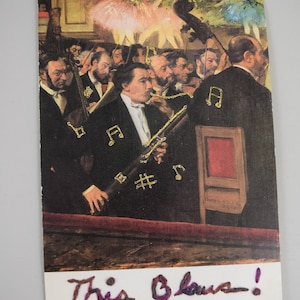 Musical Artistry: Embroidered Vintage Degas Postcard - This Blows  Clarinet, Edgar Degas Art, Paris