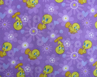 Warner Bros Looney Tunes Print Cotton Fabric Craft Quilting FQ by the Metre
