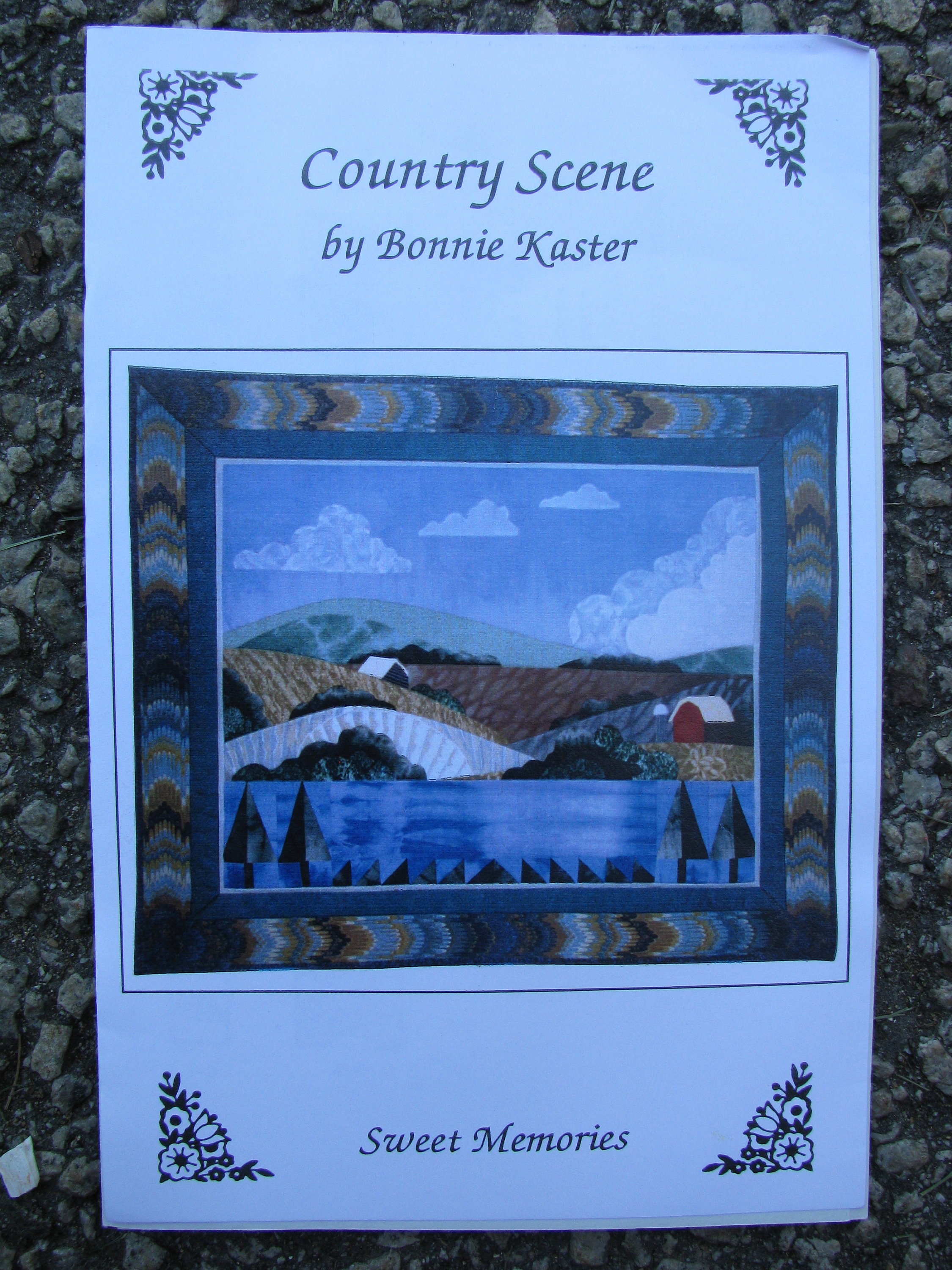 Vintage Applique Landscape Quilt Pattern Uncut Country Scene Etsy
