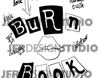 Burn Book Svg Etsy