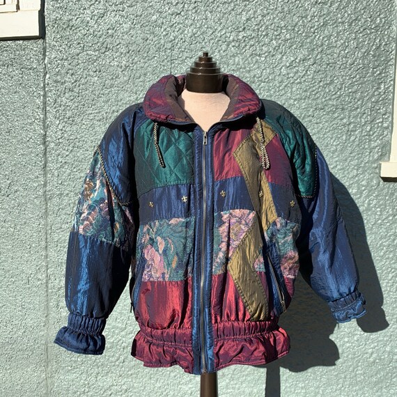 80s Patchwork Puffer Jacket