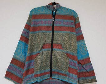 Warm hooded hippie jackets, cozy Tibetan jackets, boho jackets, soft Goa hooded jackets, ethnic jackets, Baja jackets