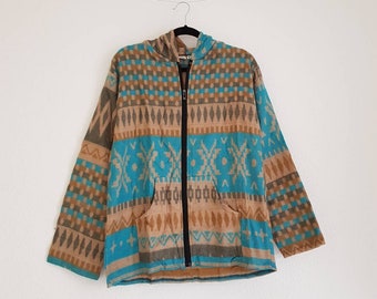 Warm hippie jackets with hood, cuddly Tibet jackets, boho jackets, soft Goa hooded jackets, ethno jackets, Baja jacket