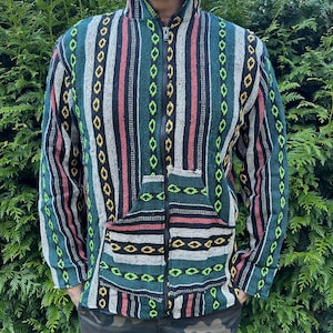 Gheri Jacke | Hippie Jacke Unisex traditionell Ethno Baumwoll Jacke | handgemacht indische Jacke | Goa Hoodie Jacke ethnisch
