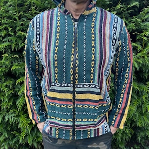 Gheri Jacke | Boho Hippie Jacke traditionell gewebter Ethno Baumwollstoff | handgemachte indische Jacke Unisex | Goa Baumwoll-Jacke
