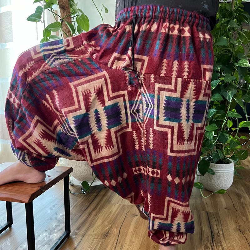 Buddha Tibet Pantaloni Harem Da Donna Taglie Forti, Stampati, Con