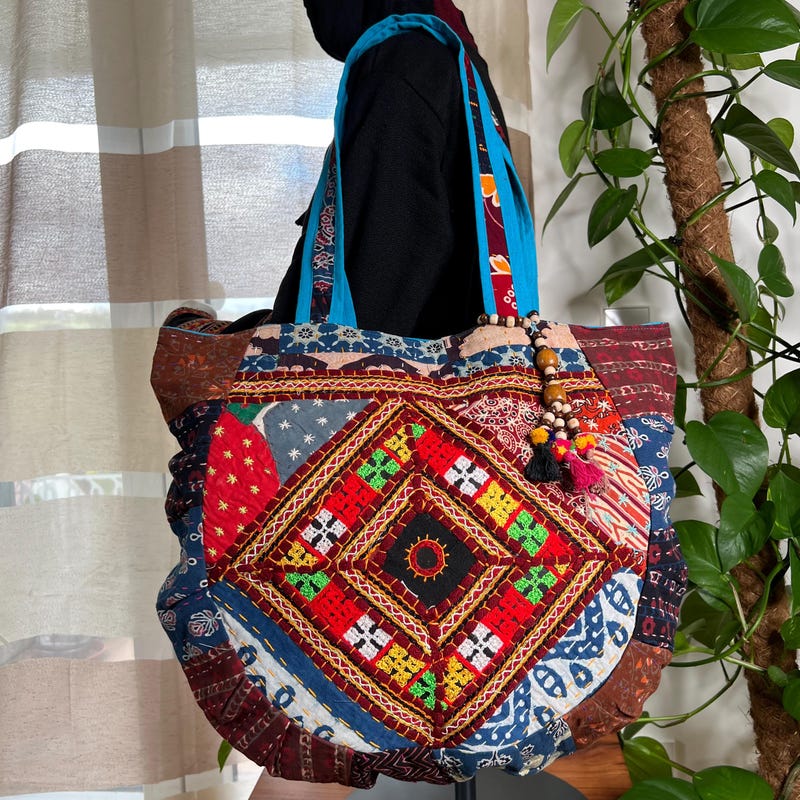 Yellow - Banjara Vintage Embroidery Mirror & Coin Work Sling Bag