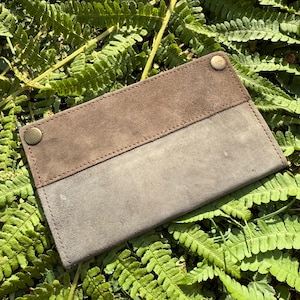 Tobacco Pouch, Tobacco Pouch Leather – Tobacco Pouch made of Suede, Rolling Case with Zipper, Tobacco Case Vintage Robust, Cigarette Case