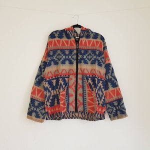 Warm hippie jackets with hood, cozy Tibet jackets, boho jackets, soft Goa hooded jackets, ethnic jackets, Baja jacket