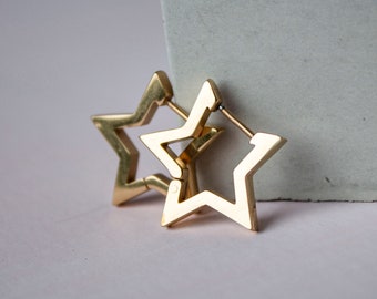 Sofia Gold Star Hoop Earrings
