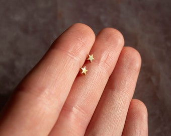 Celeste Tiny Gold Star Stud Earrings