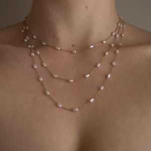 Adriata  Pearl Handmade Unique Necklace, Imitation Pearl