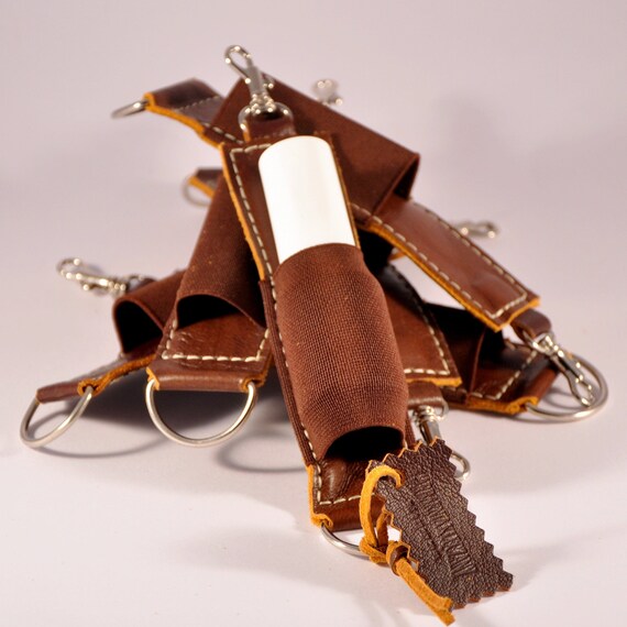 Leather Fly Fishing Floatant Holder Tags for Silicones and Various