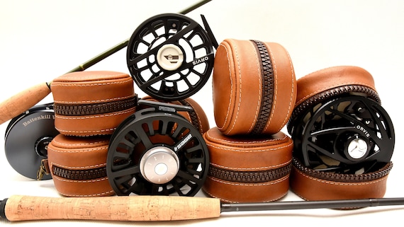 Reel Case. Hand Made Leather Pouch,fly Fishing,fishing ,genuine