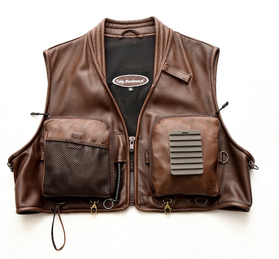 LEATHER VEST from Carpathian deer natural leather 