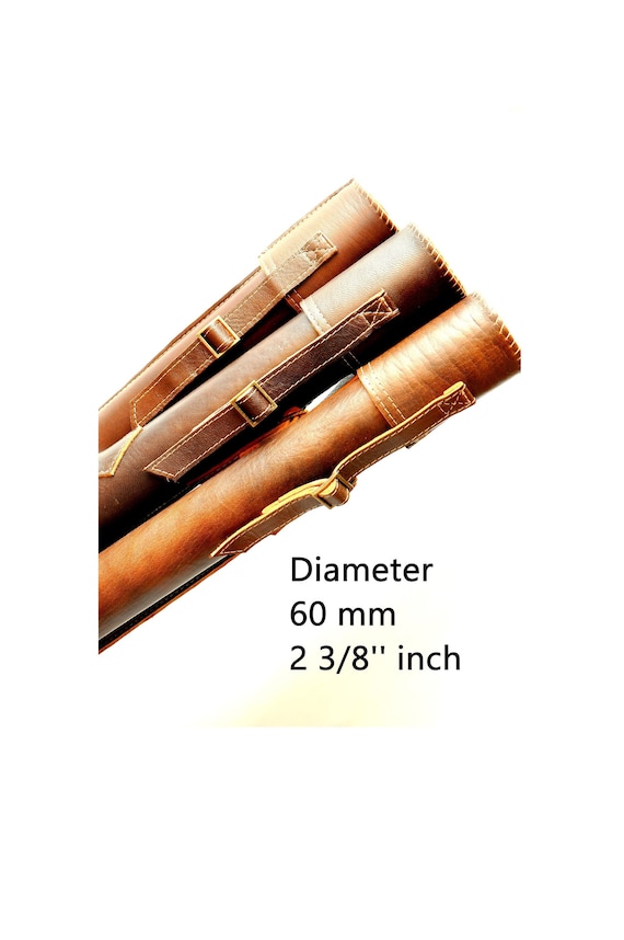 Exclusive, Leather, Single-chamber Tubes for Fly Fishing Rods