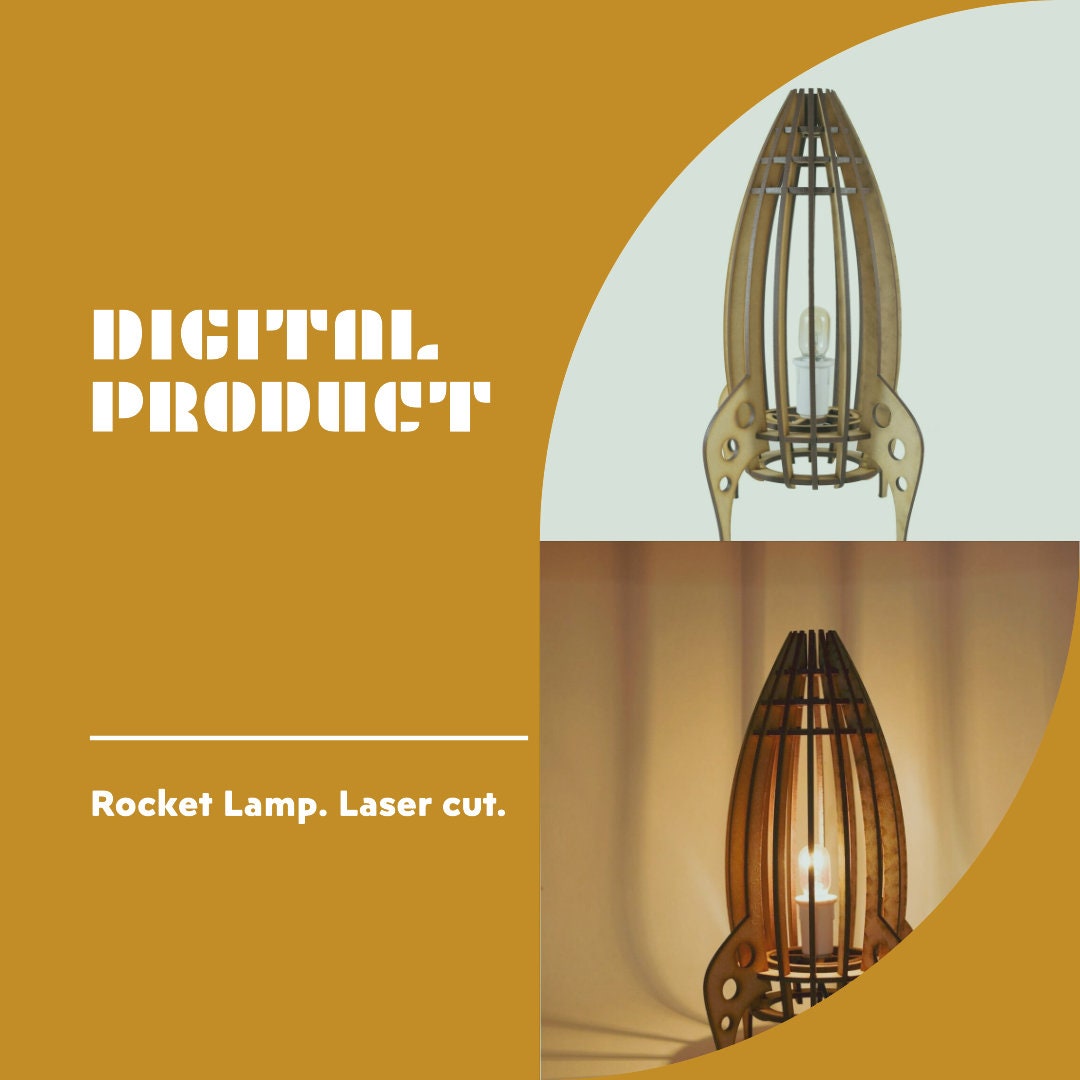 Rocket Lamp. Laser Cut. Digital File, DXF, SLDPRT - Etsy