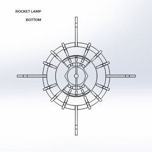 Rocket Lamp. Corte láser. Archivo Digital, DXF, SLDPRT - Etsy España