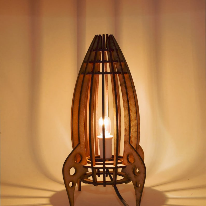 Rocket Lamp. Corte láser. Archivo Digital DXF SLDPRT - Etsy España