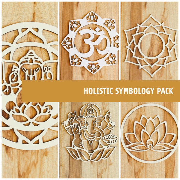 DIGITAL. Laser cut. CNC laser. Pack vectores Hindú. Ganesha. Flor de la Vida y más .ai .svg