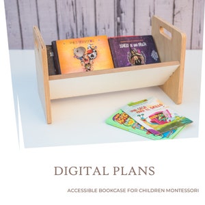 Digital. Accessible bookcase for children Montessori