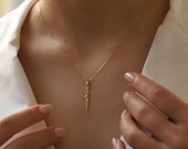 14k Solid Gold Pocket Knife Sword Shield Chain Pendant Necklace Power Symbol Valentine 39 s Day Gift For Woman and Men Monsini Jewelry