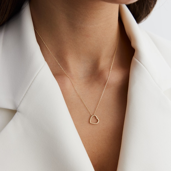 Heart Necklace Rose Gold Statement Necklace Uk ROSE GOLD KNOT 70CM