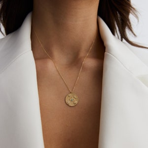 14k Złoty Naszyjnik/Talizman Szczęścia, Gwiazda Hamsa, Złe Oko, Księżyc, Koniczyna, Biżuteria Minimalnej Szansy, Warstwowy Łańcuszek Medalion Wisiorek Prezent Od Monsini