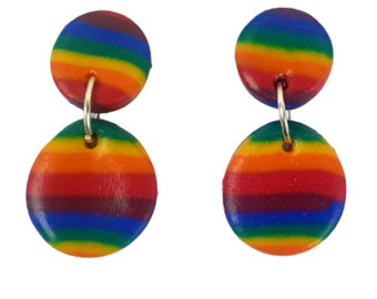 Rainbow earrings BFF Gift LGBTQ Jewellery Gay pride earrings Pride Earrings Small studs Pride accessories Christmas gift Birthday gift